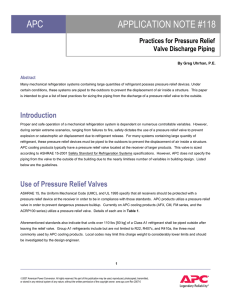 Practices for Pressure Relief valve discharge piping