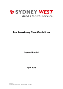 Tracheostomy care guidelines
