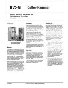 Maintenance For controllers TD03309002E