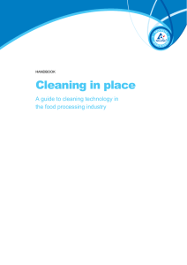 Cleaning in place - The Society of Dairy Technology