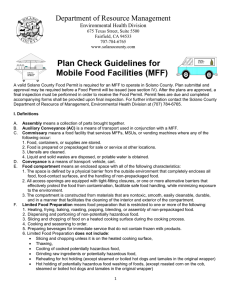 Plan Check Guidelines for Mobile Food Facilities