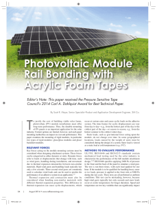 Photovoltaic Module Rail Bonding with Acrylic Foam Tapes