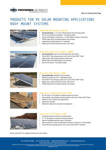 products for pv solar mounting applications roof mount systems