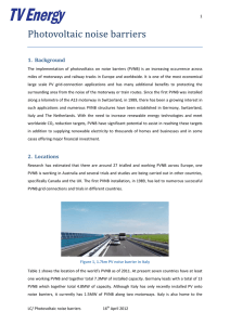 Photovoltaic noise barriers