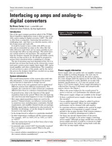 Interfacing op amps and analog-to