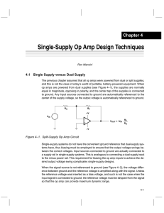 Single-Supply Op Amp Design Techniques