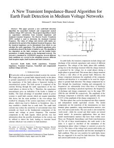 A New Transient Impedance-Based Algorithm for Earth Fault