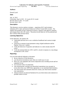 Lab #1: Inductors and inductive and capacitive transients