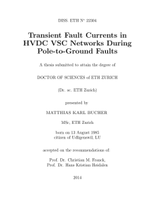 Transient Fault Currents in HVDC VSC Networks - ETH E