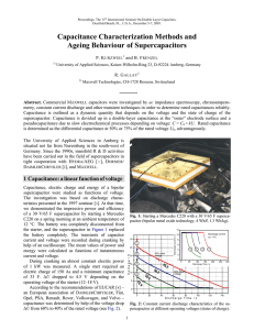 Capacitance Characterization Methods and Ageing Behaviour of