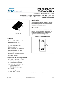 Automotive dual-line Transil™, transient voltage suppressor (TVS
