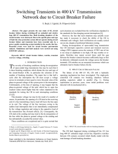 Switching Transients in 400 kV Transmission Network due to Circuit