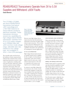 RS485/RS422 Transceivers Operate from 3V to 5.5V Supplies and