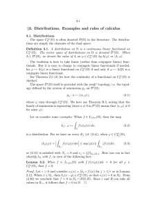 §3. Distributions. Examples and rules of calculus