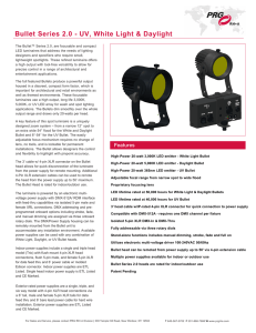 LED White Light Bullet Data Sheet