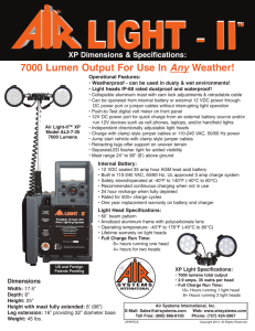 Air Light-II™ XP Spec Sheet