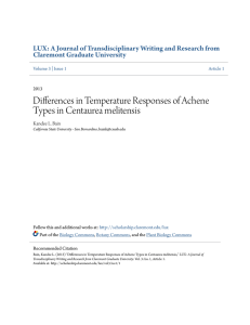 Differences in Temperature Responses of Achene Types in