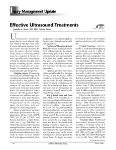 Effective Ultrasound Treatments