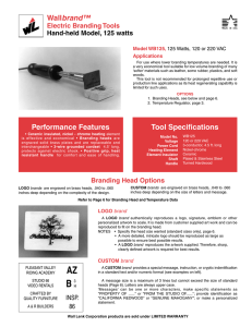 Wallbrand™ Electric Branding tools catalog