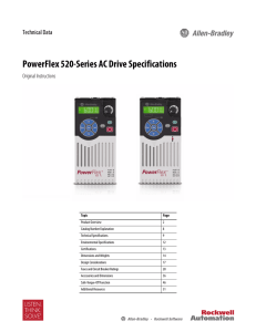 PowerFlex 520-Series AC Drive Specifications