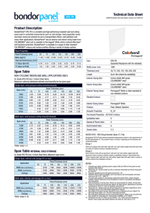 Technical Data Sheet Product Description Span Table