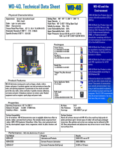 WD-40® Technical Data Sheet - WD