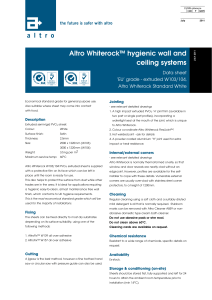 Altro Whiterock Standard White Technical Data Sheet