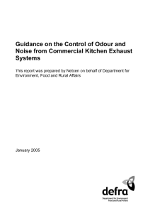 Guidance on the Control of Odour and Noise from Commercial