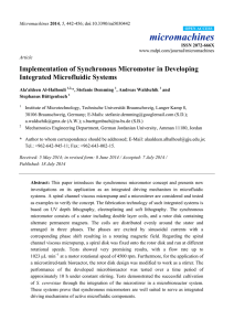 Implementation of Synchronous Micromotor in Developing