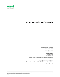 HOBOware User`s Guide