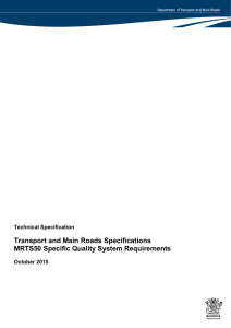 MRTS50 Technical Specification - Department of Transport and