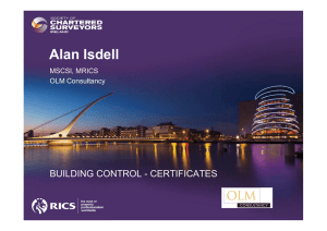 Alan Isdell - Society of Chartered Surveyors Ireland