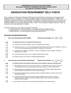 graduation requirement self-check