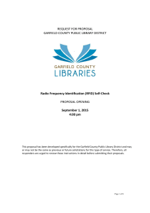 2015 RFID self check rfp - Garfield County Libraries