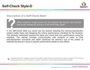 Self-Check Style-D Description