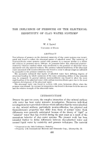 THE INFLUENCE OF PRESSURE ON THE ELECTRICAL