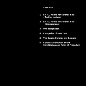 EN ISO norms for ceramic tiles