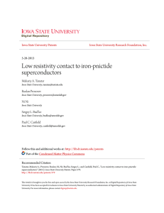 Low resistivity contact to iron-pnictide superconductors