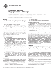 Chipping Resistance of Coatings1