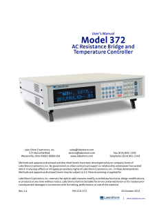 Model 372 AC Resistance Bridge and