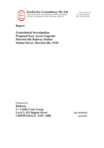 Technical Report, Geotechnical Investigation (pdf 746KB)