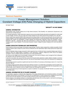 Power Management Solution: Constant Voltage (CV) Pulse