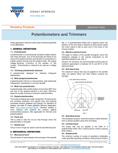 Potentiometers and Trimmers