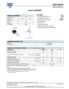 Power MOSFET SiHP18N50C