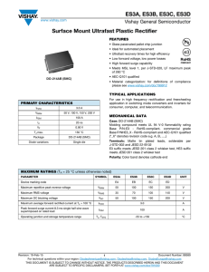 ES3A, ES3B, ES3C, ES3D Surface Mount Ultrafast Plastic Rectifier