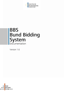 BBS Bund Bidding System - Documentation