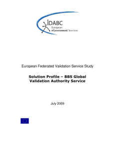 European Federated Validation Service Study Solution