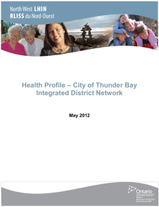 Health Profile – City of Thunder Bay Integrated