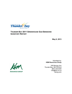 Thunder Bay 2011 GHG Inventory Report