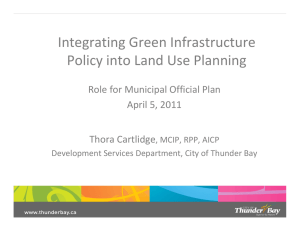 2011 Workshop Presentation - Integrating Green Infrastructure